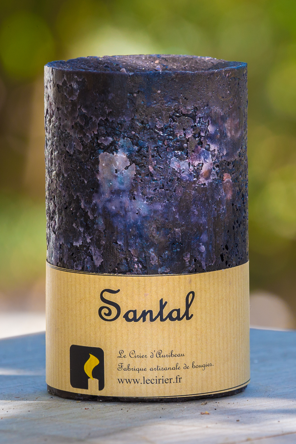 Santal Bougie artisanale parfumée carre senteur-2